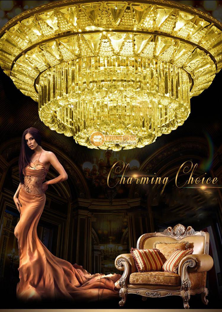 Đèn ốp trần pha lê kiểu dáng độc đáo CM281-1